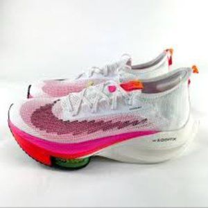 New Nike Air Zoom AlphaFly Next% Flyknit 'White Pink' Women's Size 8